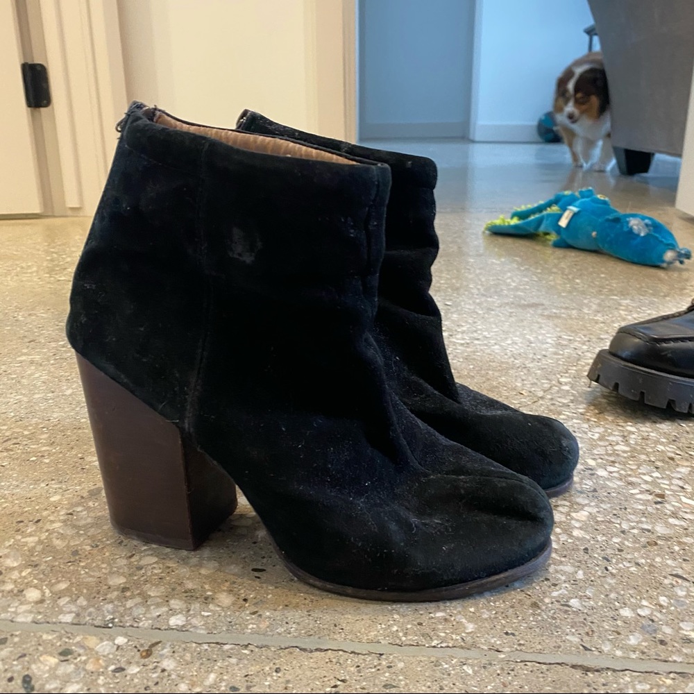 Jeffery Campbell black suede booties